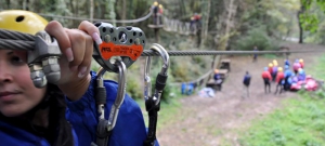 Adventure park at the corno river