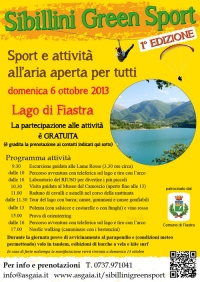 Sibillini Green Sport domenica 13 ottobre 2013 - Lago di Fiastra